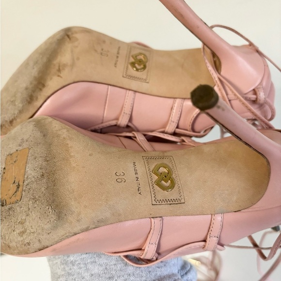 Dsquared2 leather lasercut accents pimps pink size EU 36 leather US 5 - Picture 6 of 12